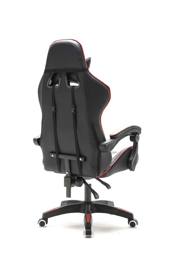 Game Chair Cyclone Teens - Chaise de bureau - Chaise de jeu de course - Rouge noir - VDD World