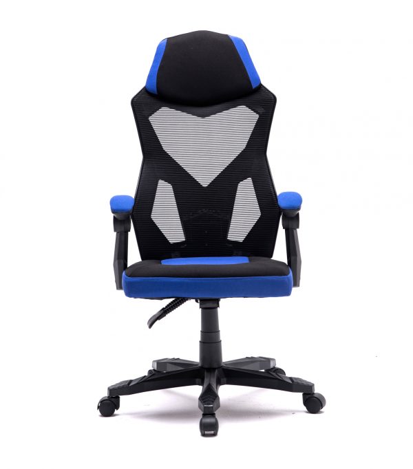Chaise de bureau Fresno - chaise de jeu - bleu noir - VDD World