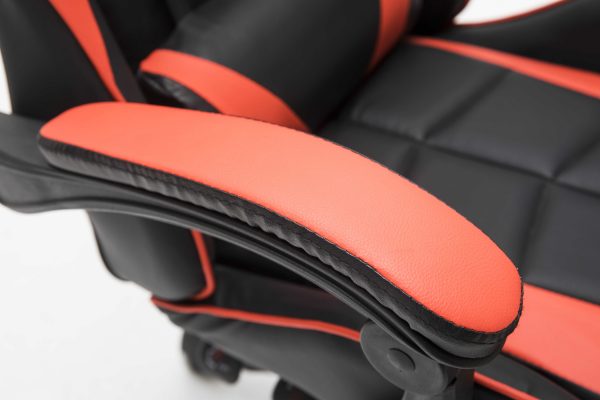 Chaise de jeu avec repose-pieds Cyclone pour adolescents - chaise de bureau - chaise de jeu de cours - VDD World