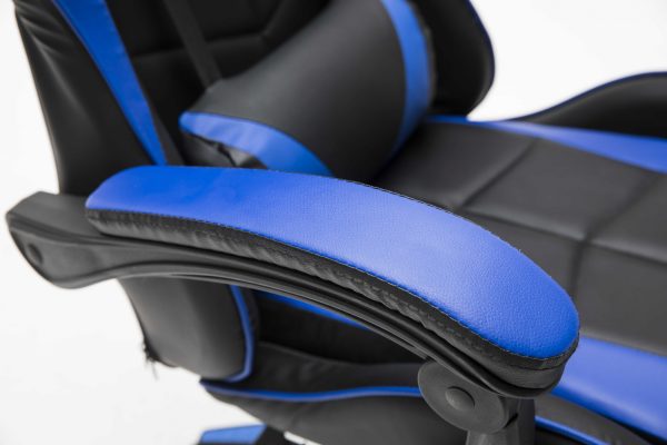 Chaise de jeu avec repose-pieds Cyclone adolescents - chaise de bureau - chaise de jeu de course - b - VDD World