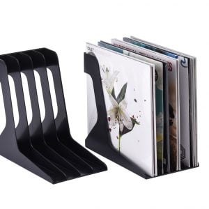 Rack de stockage en vinyle LP standard noir pour 40 assiettes 12 pouces