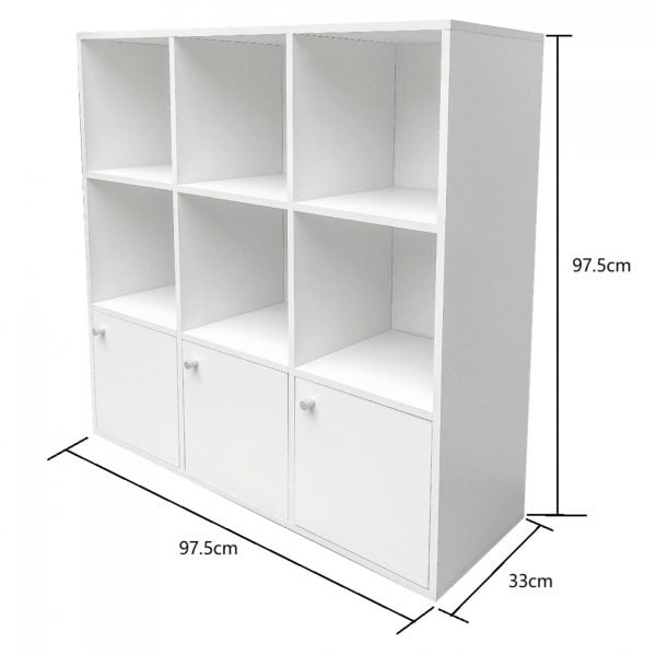 Armoire à compartiments Vakkie Armoire de rangement à 9 compartiments - bibliothèque - VDD World