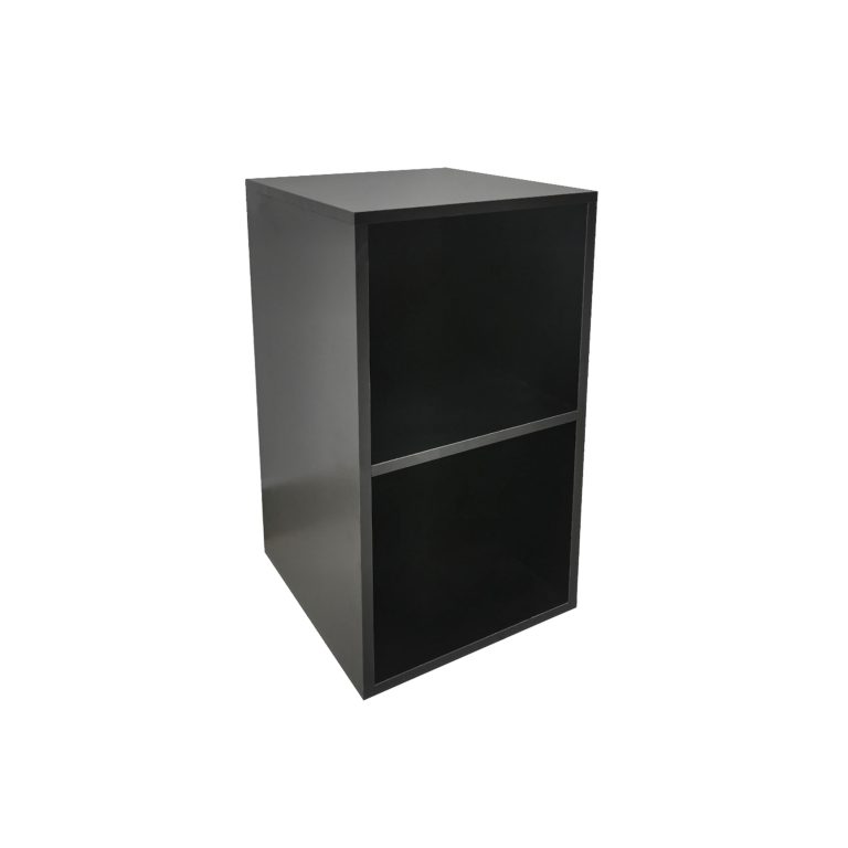 Armoire à compartiments Vakkie Armoire de rangement à 2 compartiments ouverts - armoire murale- noir