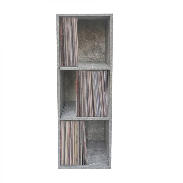 Meuble de rangement vinyle Lp records - rangement disques vinyles lp - bibliothèque - 3 compartiment - VDD World