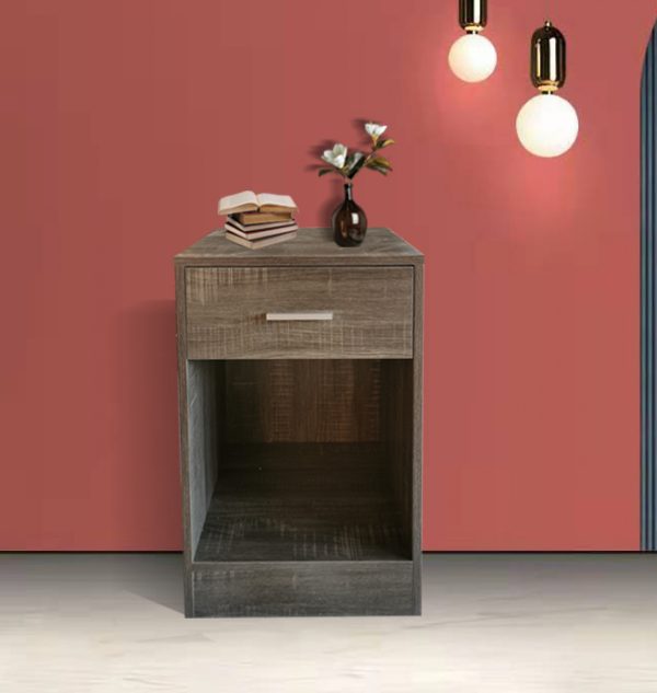 Table de chevet - meuble d'entrée - avec tiroir - hauteur 60 cm - marron - VDD World