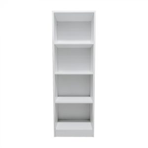 Bibliothèque armoire à 4 compartiments ouverts - armoire murale - blanc - hauteur 130 cm