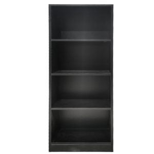 Bibliothèque Vakkie 4 compartiments ouverts - armoire murale - noir - hauteur 130 cm