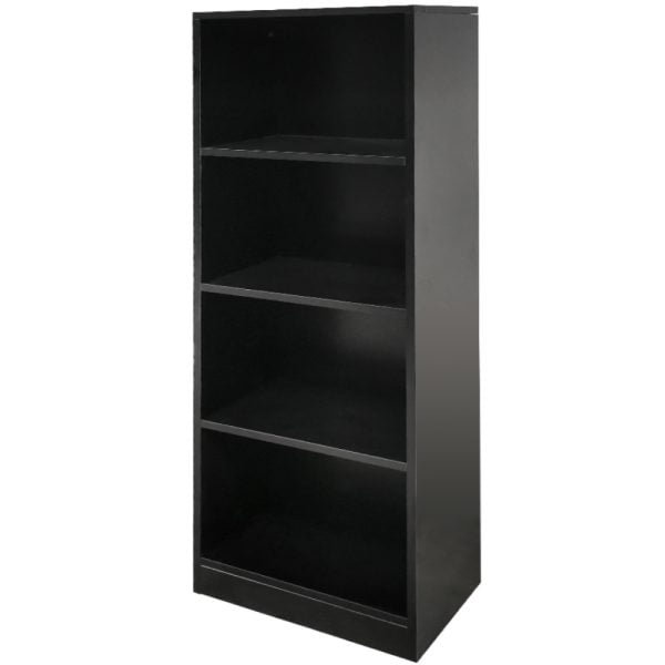 Bibliothèque Vakkie 4 compartiments ouverts - armoire murale - noir - hauteur 130 cm - VDD World