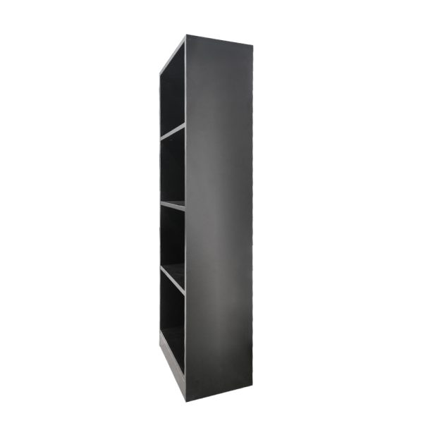 Bibliothèque Vakkie 4 compartiments ouverts - armoire murale - noir - hauteur 130 cm - VDD World