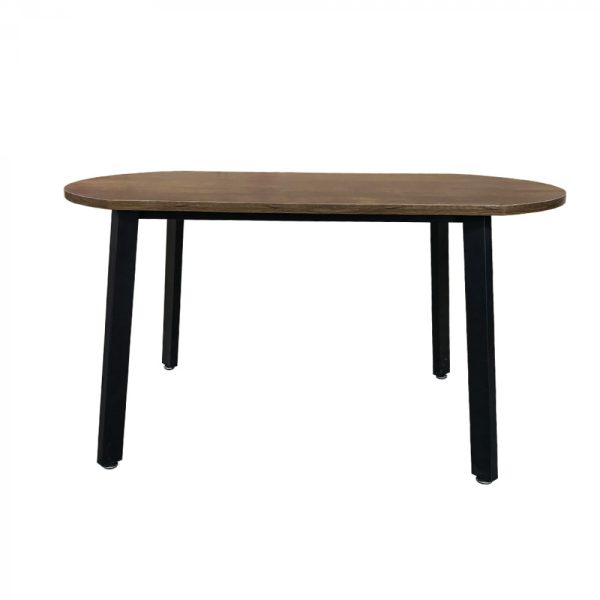 Table basse - vintage industriel - métal bois - 90 x 50 cm - marron noir - VDD World