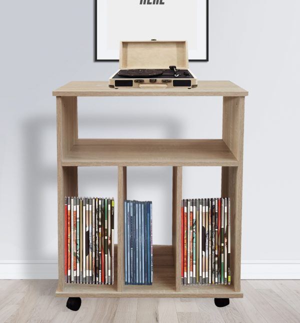 Lp recordsl meuble de rangement - bibliothèque - marron - VDD World