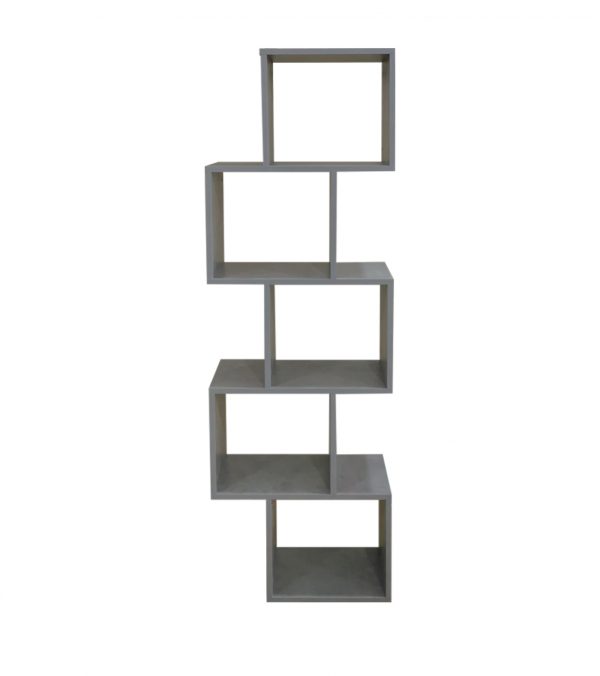 Étagère meuble paravent cube empilé design Yoep 5 compartiments aspect béton gris - VDD World