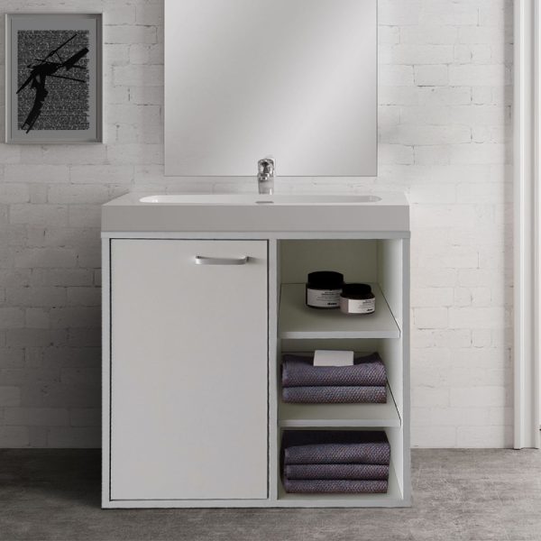 Meuble vasque - meuble de salle de bain - blanc - VDD World