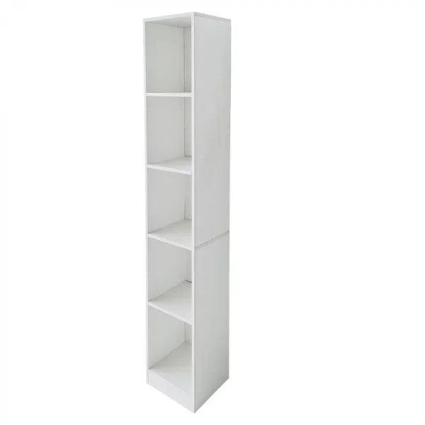 Meuble colonne 5 compartiments ouverts - meuble de rangement salle de bain chambre ou couloir - VDD World FR