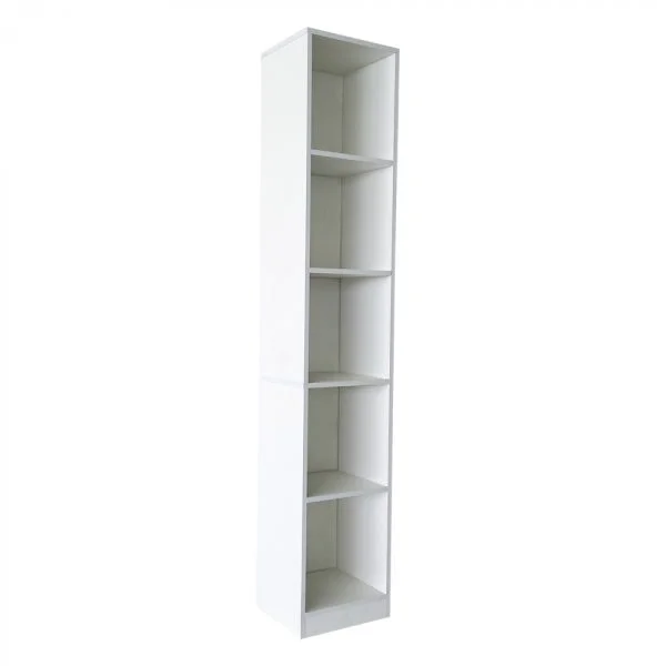 Meuble colonne 5 compartiments ouverts - meuble de rangement salle de bain chambre ou couloir - VDD World FR