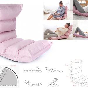 Chaise longue de méditation yoga coussin lounge rose MULTIFONCTIONNEL