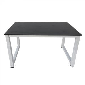 Bureau table d'ordinateur Tough - design vintage industriel - métal noir bois marron - VDD World