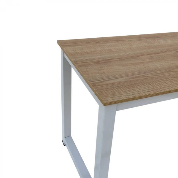 Table d'ordinateur de bureau - table de cuisine - bois métal - 120 cm x 60 cm - blanc avec plateau m - VDD World