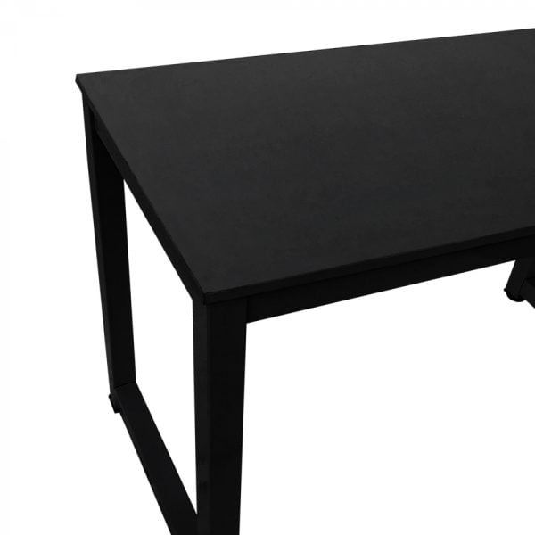 Table d'ordinateur de bureau - table de cuisine - bois métal - 120 cm x 60 cm - noir - VDD World