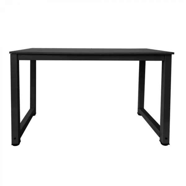 Table d'ordinateur de bureau - table de cuisine - bois métal - 120 cm x 60 cm - noir - VDD World