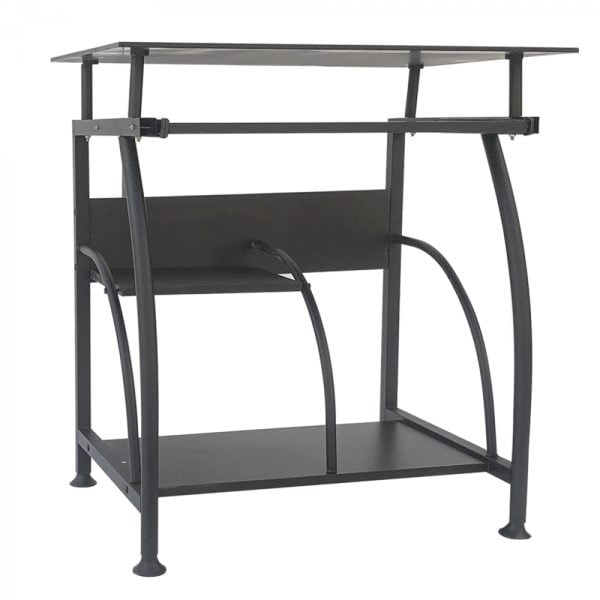 Table d'ordinateur portable de bureau - gain de place - 70 cm x 50 cm - noir - VDD World