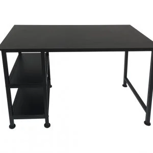 Table d'ordinateur de bureau - table de cuisine - bois métal - 120 cm x 60 cm - noir - VDD World