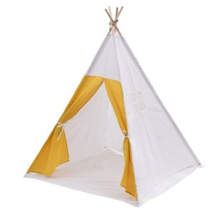 Tente de jeu Wigwam tipi Floortje - Tente indienne - avec coussin de sol - lin et coton