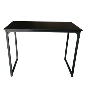 Table d'ordinateur bureau - avec étagères de rangement - métal blanc bois marron - 110 cm de large - VDD World