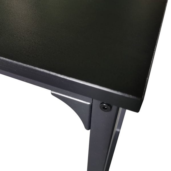 Bureau robuste - table pour ordinateur portable - table d'ordinateur - métal noir - VDD World