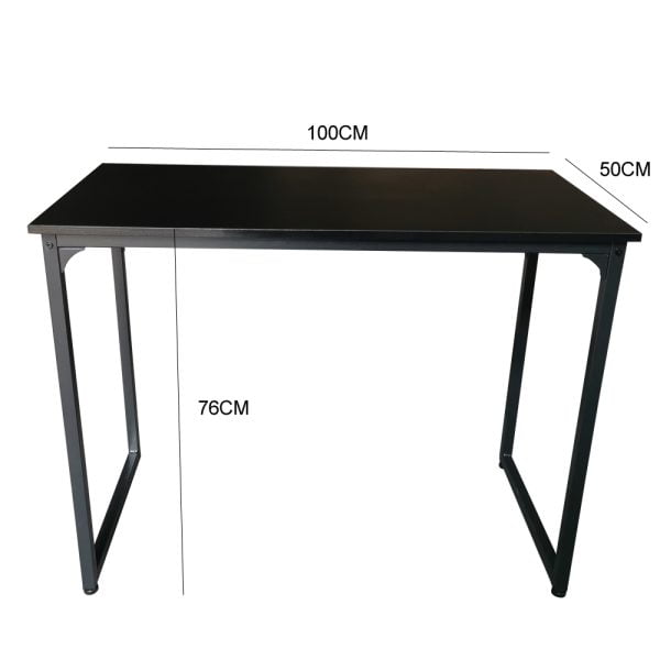 Bureau robuste - table pour ordinateur portable - table d'ordinateur - métal noir - VDD World