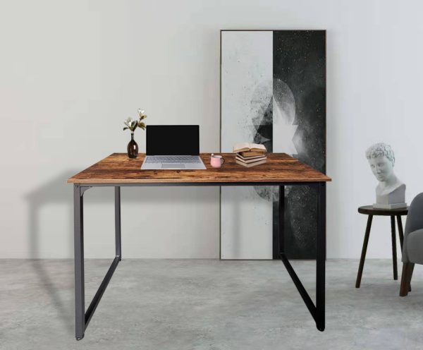 Bureau Stoer - table pour ordinateur portable - table d'ordinateur - vintage industriel - métal noir - VDD World