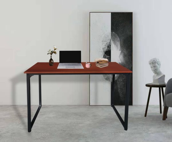 Desk Stoer - table pour ordinateur portable - table d'ordinateur - métal noir bois marron - VDD World