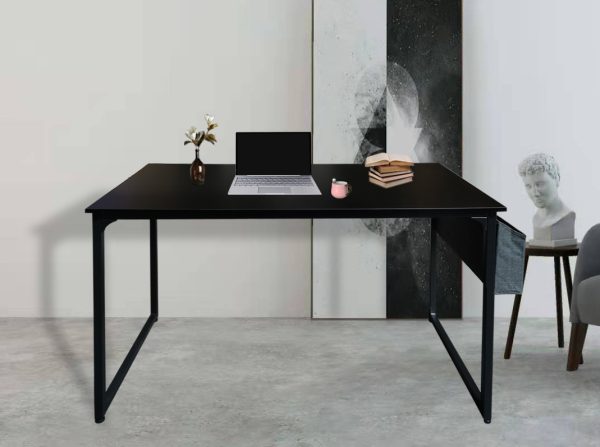 Table d'ordinateur de bureau portable Tough - vintage industriel - bois brun métal noir - VDD World