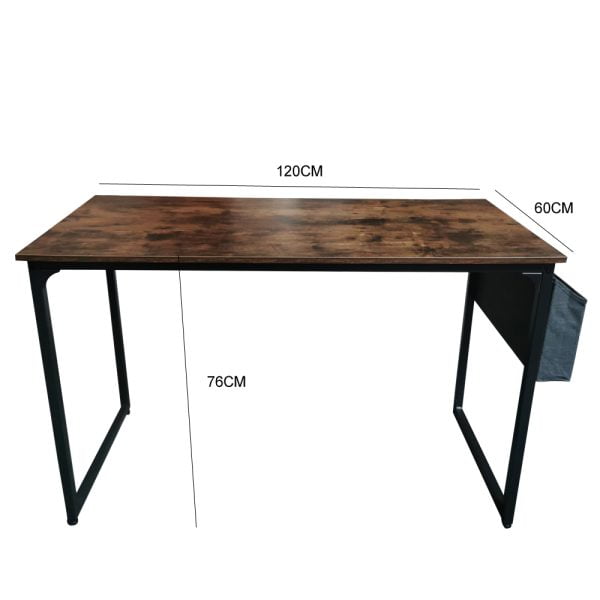 Desk Stoer - table pour ordinateur portable - table d'ordinateur - largeur 120 cm - marron vintage - VDD World