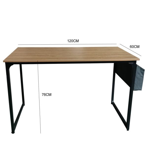 Desk Stoer - table d'ordinateur - table pour ordinateur portable - 120 cm de large - marron clair - VDD World