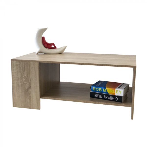 Table basse - table d'appoint avec rangement - sonoma marron - VDD World