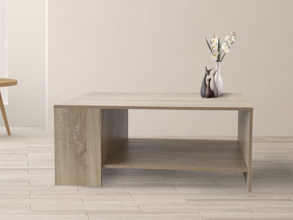 Table basse - table d'appoint avec rangement - sonoma marron - VDD World