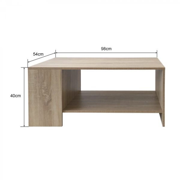 Table basse - table d'appoint avec rangement - sonoma marron - VDD World