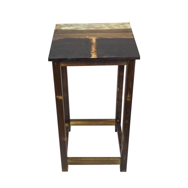 Tabouret table d'appoint de bar Scrapie chutes de bois recyclées style design scrapwood 75 cm de hau - VDD World