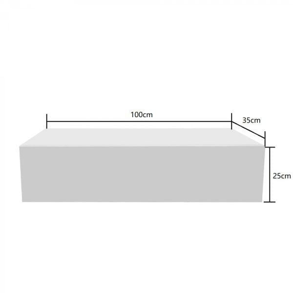 Meuble d'entrée flottant - meuble buffet suspendu - avec tiroir - 100 cm de large - blanc - VDD World