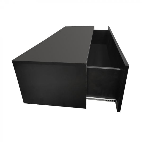 Meuble d'entrée flottant - meuble buffet suspendu - 100 cm de large - noir - VDD World