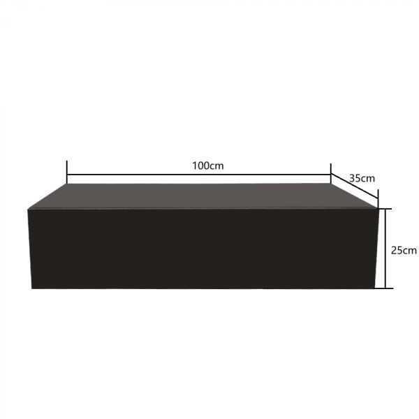 Meuble d'entrée flottant - meuble buffet suspendu - 100 cm de large - noir - VDD World