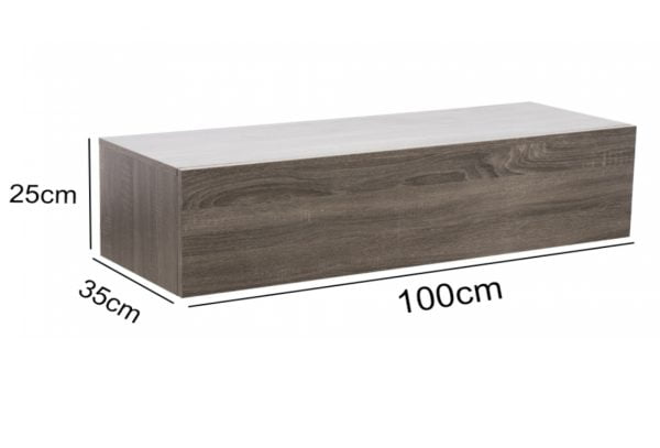 Buffet flottant - table de chevet avec tiroir - largeur 100 cm - VDD World