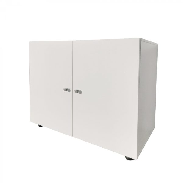 Classeur Tijn - meuble de rangement multifonctionnel - 74 cm de haut - blanc - VDD World