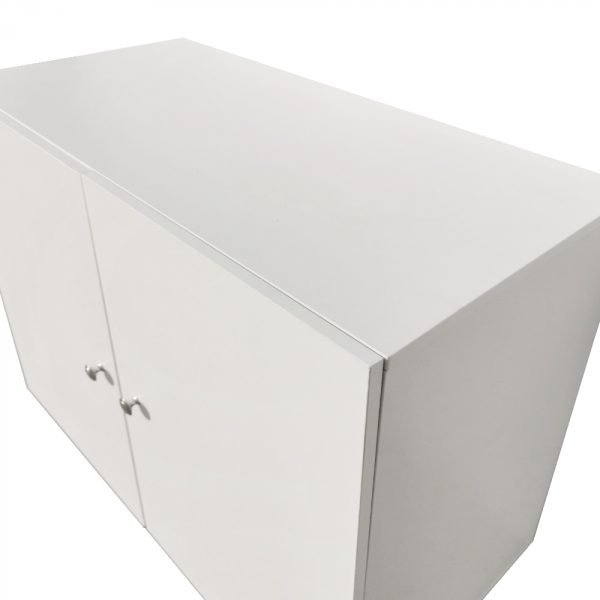 Classeur Tijn - meuble de rangement multifonctionnel - 74 cm de haut - blanc - VDD World