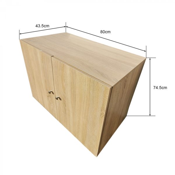 Classeur Tijn - meuble de rangement multifonctionnel - hauteur 74 cm - sonoma marron clair - VDD World