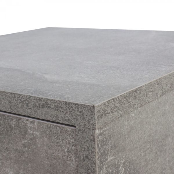 Table de chevet - meuble d'entrée - hauteur 65 cm - couleur béton gris - VDD World