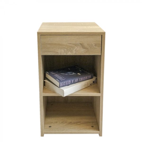 Table de chevet - meuble d'entrée - hauteur 65 cm - marron clair - VDD World