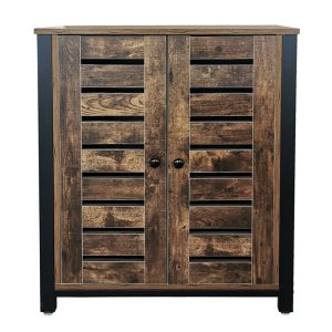 Buffet industriel vintage Tough design - armoire murale meuble de rangement métal bois