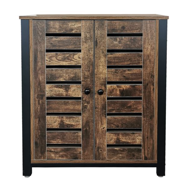 Buffet industriel vintage Tough design - armoire murale meuble de rangement métal bois - VDD World